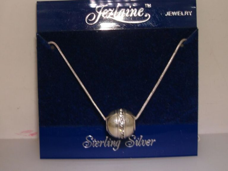 Jezlaine sterling silver ball slide pendant necklace