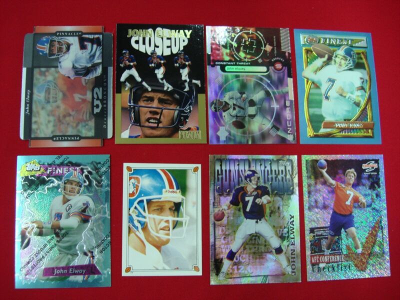 Vintage John Elway Denver Broncos football card set