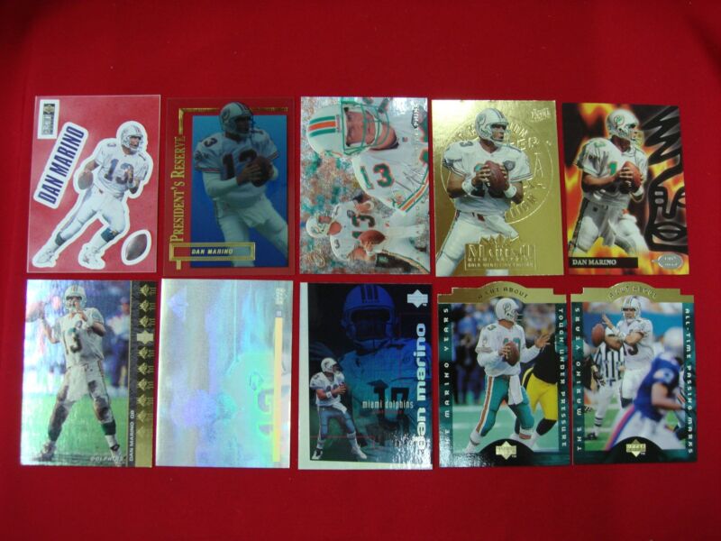 Dan Marino Miami Dolphins Trading Card Set (10 Cards)
