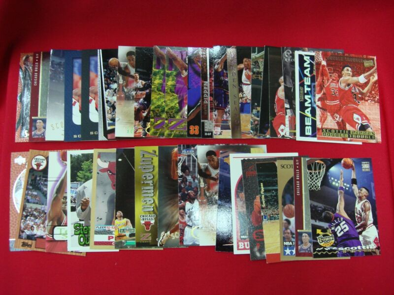 Scottie Pippen vintage trading cards, Chicago Bulls