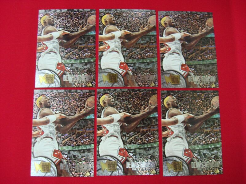 Dennis Rodman 1995-96 Fleer Metal #134 basketball cards (PSA Graded)