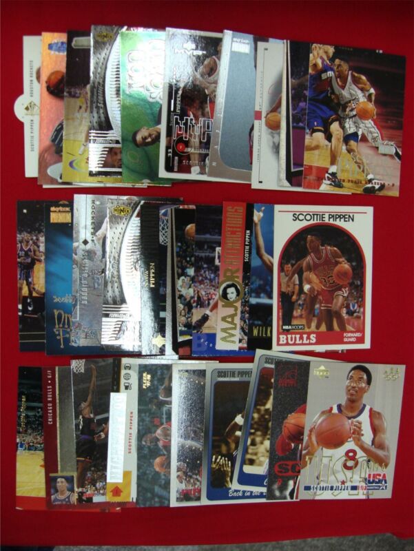 Scottie Pippen Card Lot (30 Cards) - Bulls Last Dance, Premiums & Inserters