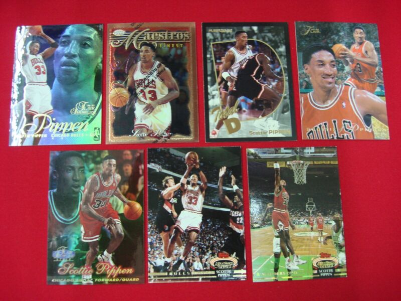 Scottie Pippen Card Lot (7 Cards) - Flair, Finest, Showcase *Last Dance* Era