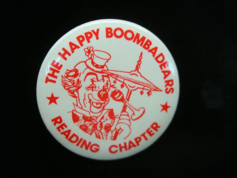 Vintage Masonic button featuring 'Happy Boombad Ears' design, Reading Chapter, 1970s