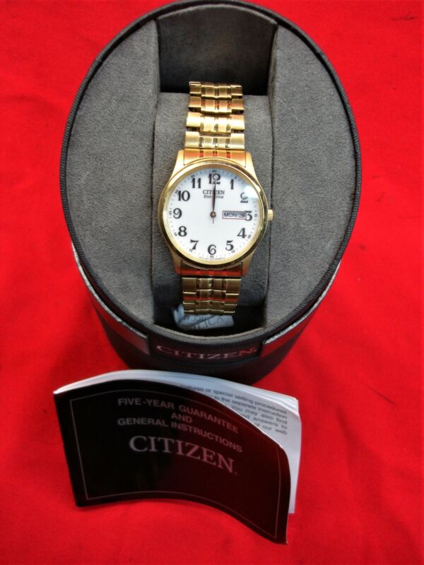 Pre-Owned Citizen Eco-Drive Gold Tone Watch – Model E101-SO88998-KA (Unworn, Boxed)