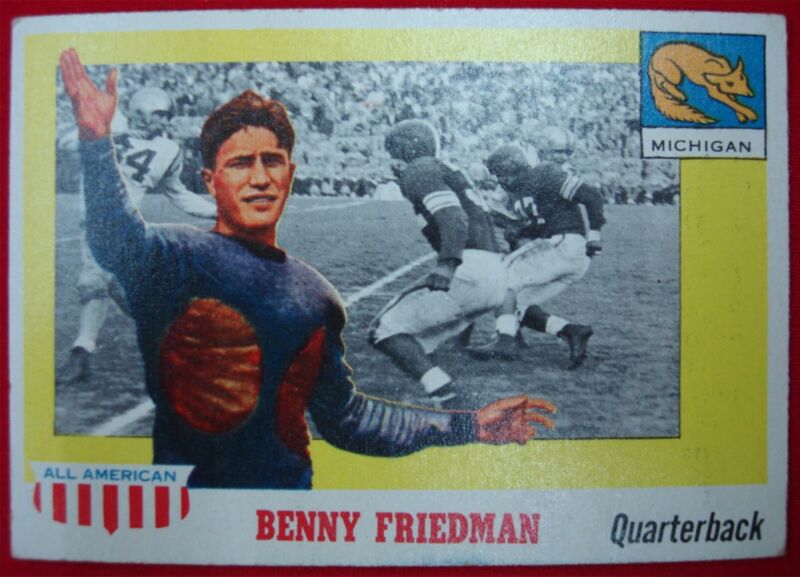 Vintage 1955 Topps Benny Friedman Michigan Football Card #64