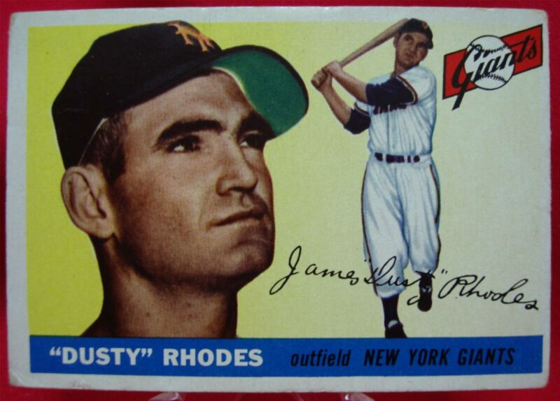 1955 Topps Dusty Rhodes #1 New York Giants Baseball Card