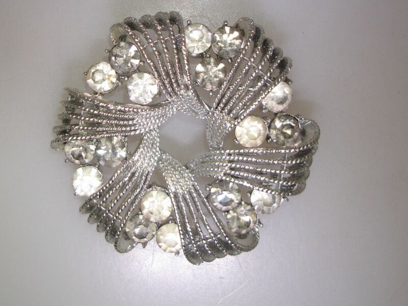 Vintage Coro Rhinestone Pegasus Brooch Pin, 1950s