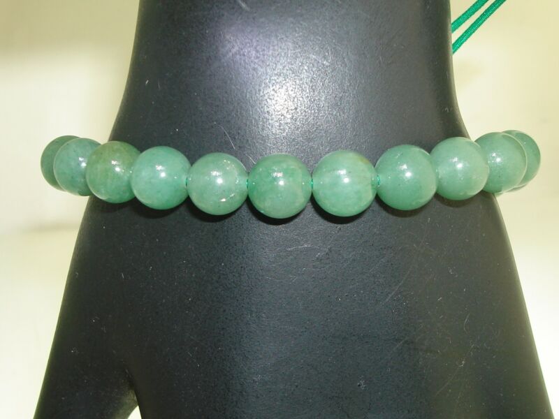 Genuine Aventurine Bead Bracelet - 8mm Green Stretch Bracelet