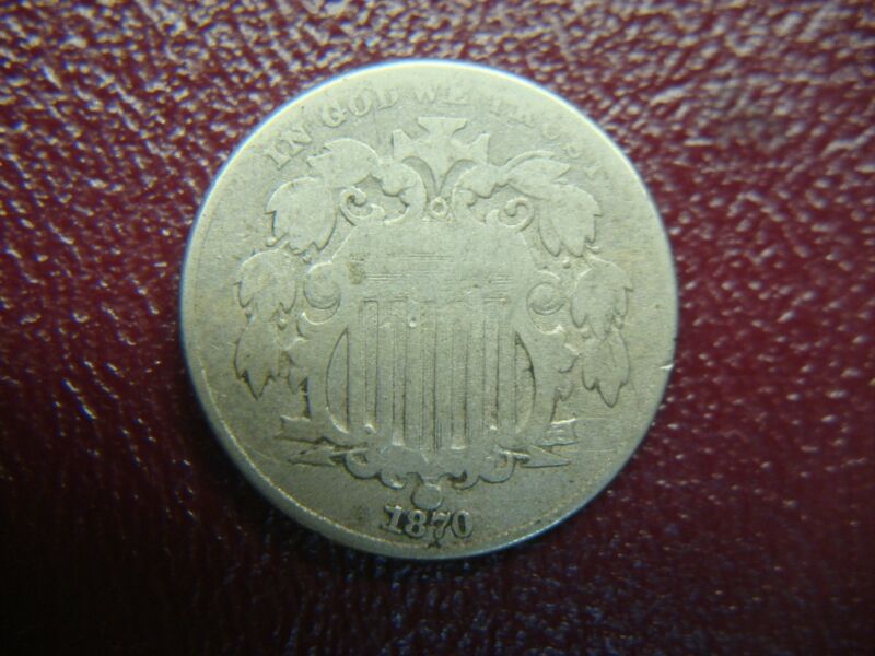 1870 Shield Nickel, Original Condition
