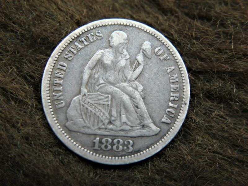 1883 Seated Dime Variety 4 - Uncirculated Coin