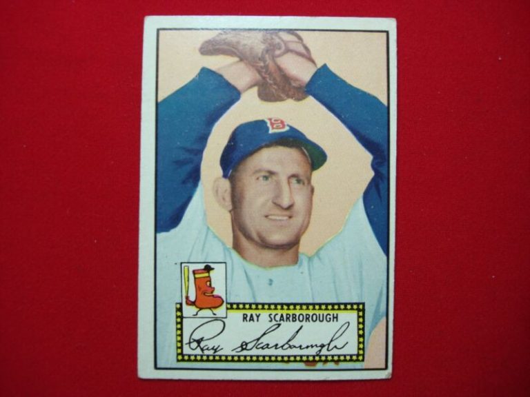 1952 Topps Ray Scarborough Boston Red Sox Baseball Card #43