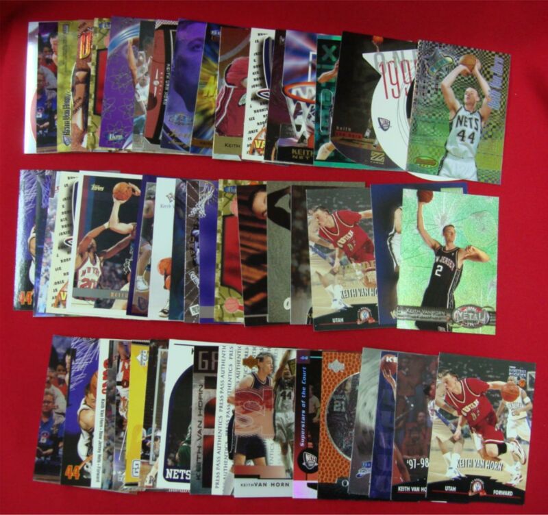 Collection of 50+ Keith Van Horn basketball cards including inserts, premiums, die-cuts and a rookie refractor