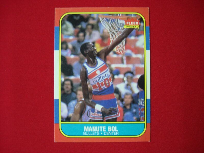 1986-87 Fleer Manute Bol #12 Washington Bullets Basketball Card
