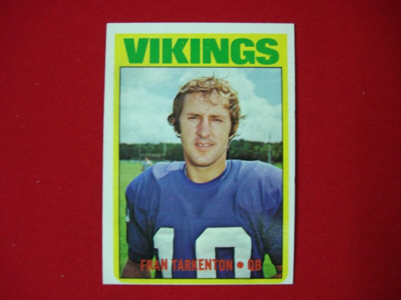 Vintage 1972 Topps Fran Tarkenton Minnesota Vikings Football Card #225