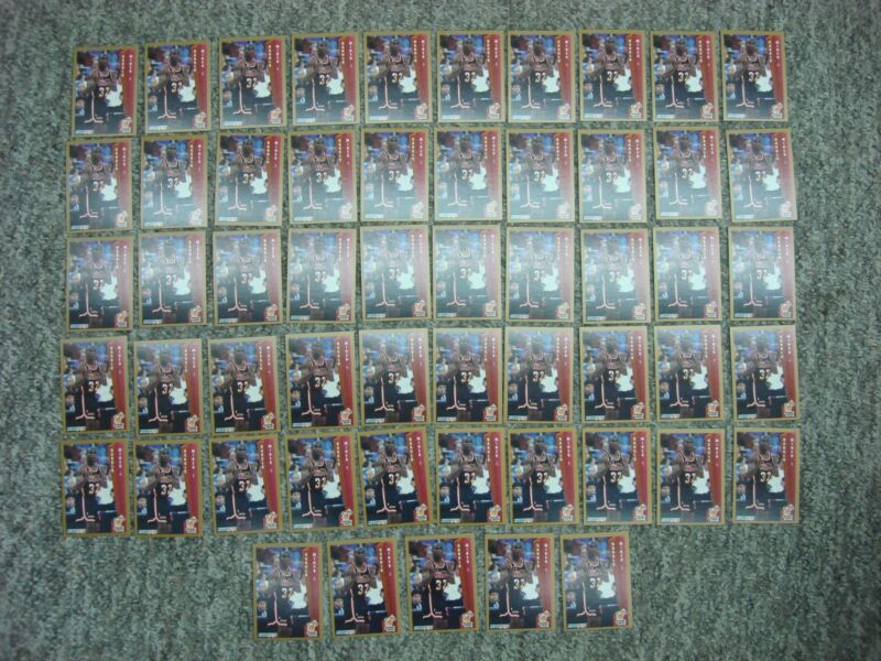 Collection of 55 Harold Miner rookie cards from the 1992-93 Fleer set