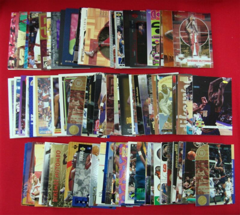 Dikembe Mutombo Card Lot - 100 Premium Cards featuring Die-Cuts, Parallels, Rookie Cards & Tuff Inserts