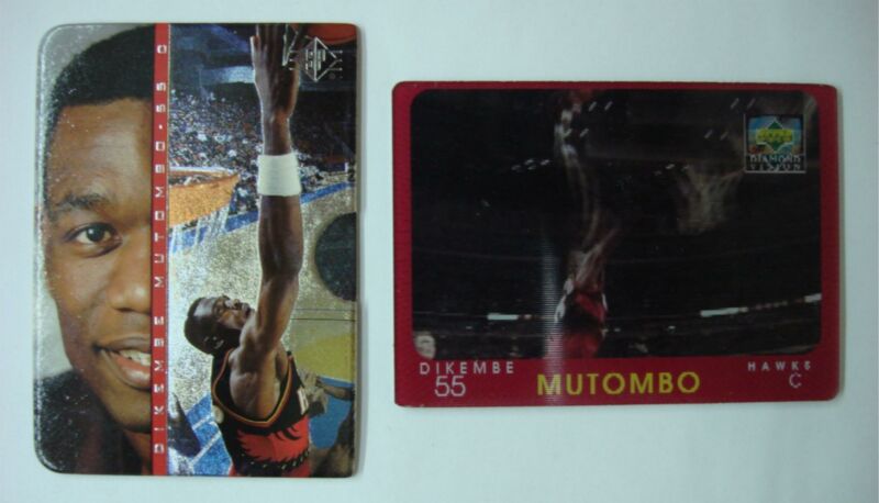 Dikembe Mutombo Upper Deck Diamond Vision & SP Slide Out Cards