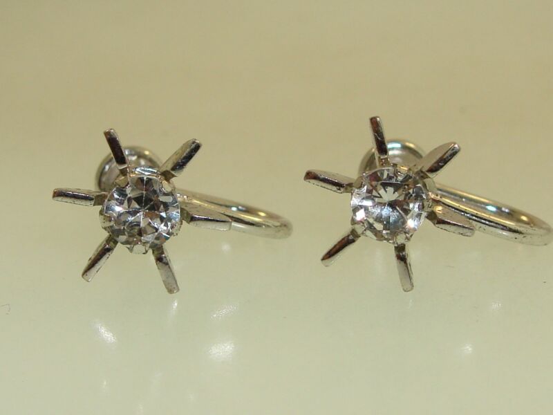 Vintage Sterling Silver Topaz Earrings
