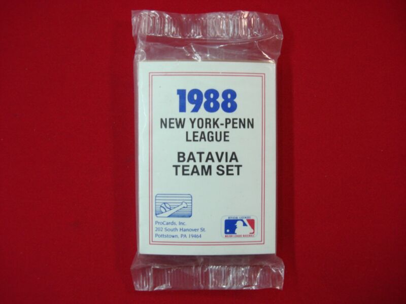 Factory sealed 1988 ProCards Minor League Baseball Team Set featuring the Batavia Clippers (Philadelphia Phillies Affiliate)