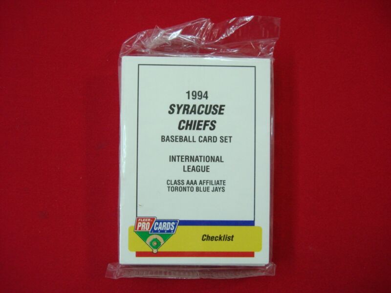 1994 Fleer ProCards Syracuse Chiefs MiLB Team Set with Shawn Green Rookie Card - Factory Sealed