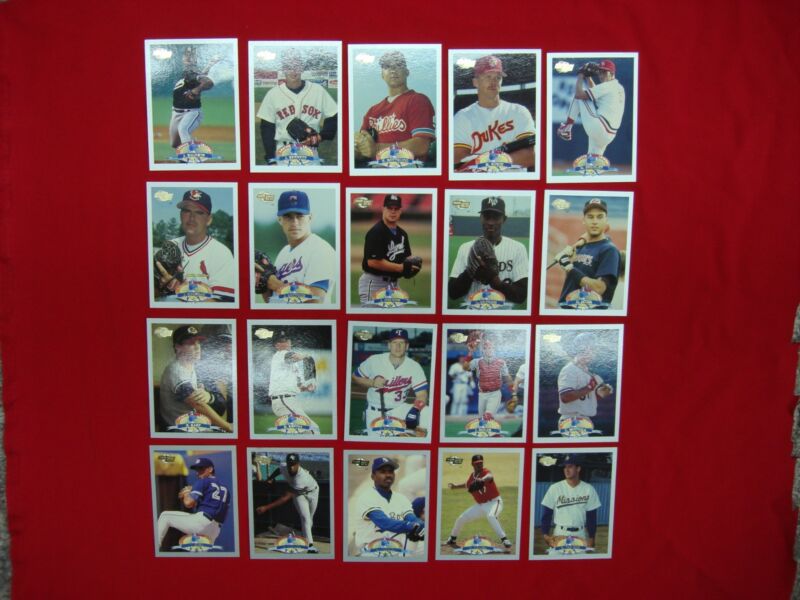 1993-94 Fleer Excel League Leaders MiLB Insert Set featuring Derek Jeter, Michael Tucker, Ricky Bottalico & prospects