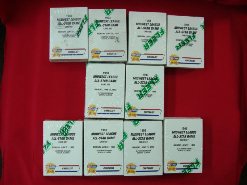 10x Vintage 1993 Fleer Procards Midwest League All-Star Game Sets, Ugueth Urbina Rookie Cards