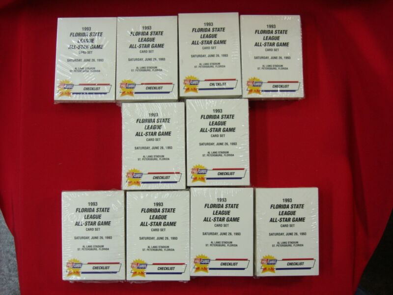 10 factory sealed 1993 Fleer Procards Florida State League All-Star Game baseball card sets