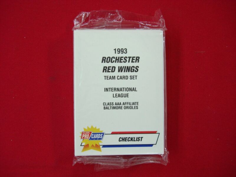 1993 Fleer ProCards Rochester Red Wings MiLB Team Set featuring Jamie Moyer and Jeffrey Hammonds
