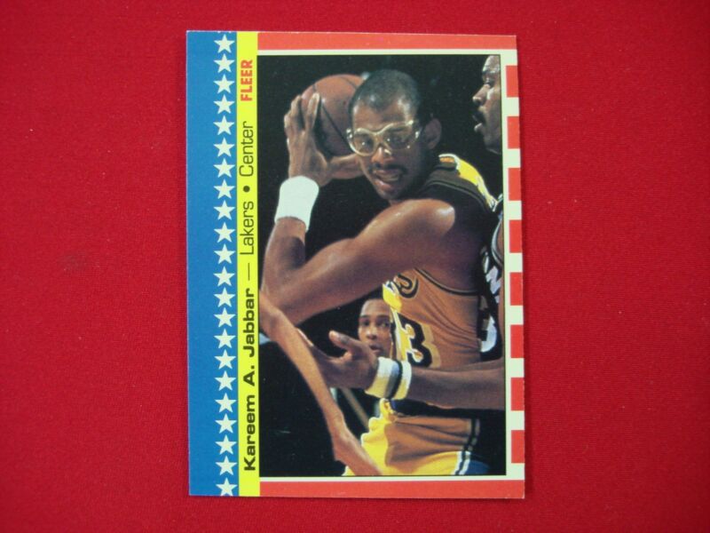 1997-88 Fleer Kareem Abdul-Jabbar Los Angeles Lakers Sticker Card #8