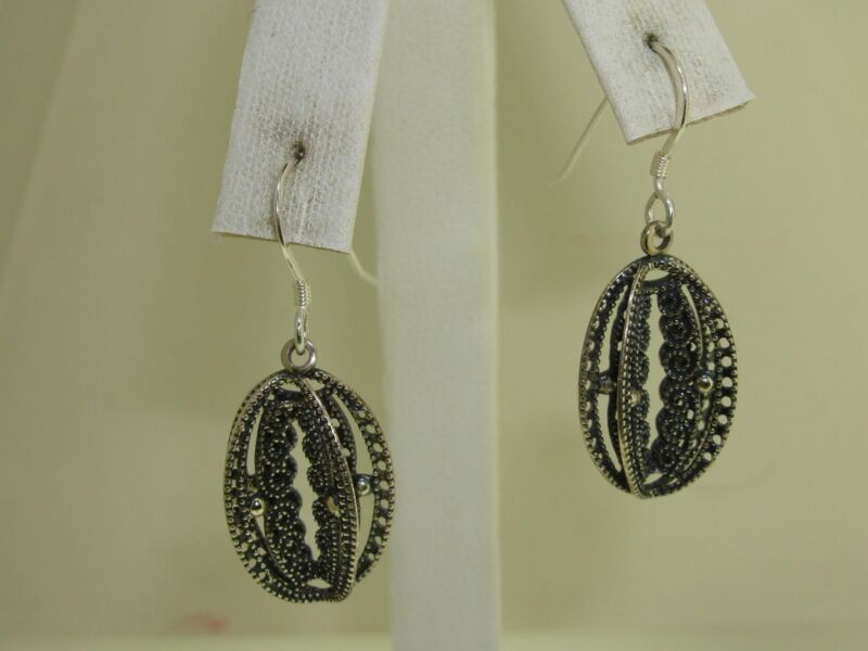 Sterling Silver Filigree Dangle Earrings