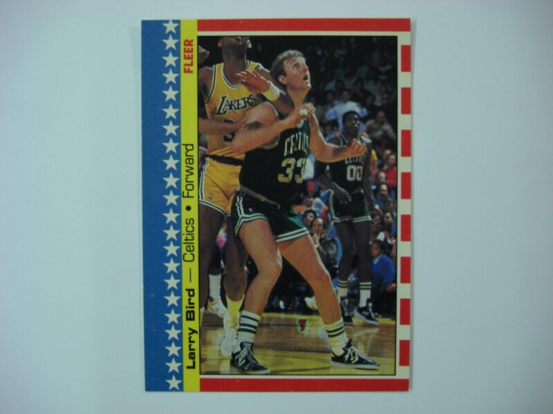1987-88 Fleer Larry Bird Sticker Card #4 Celtics