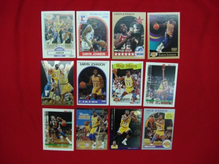 Vintage Magic Johnson Basketball Card Lot (12 Cards)