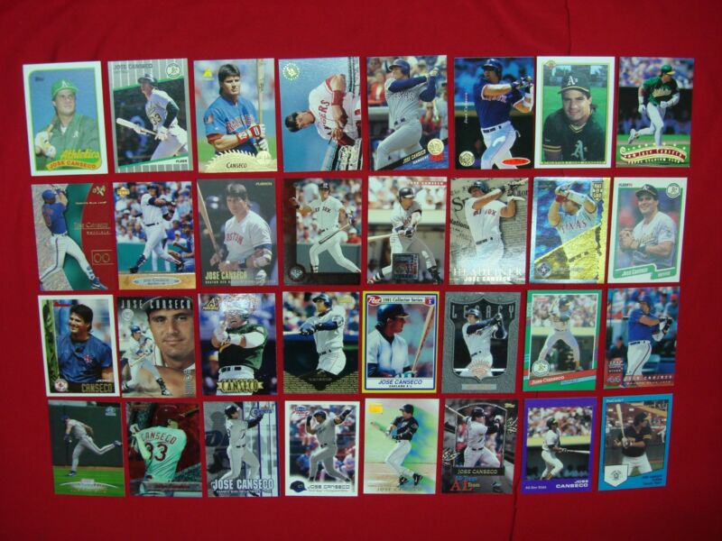 Jose Canseco baseball card lot