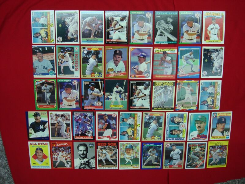 Wade Boggs baseball card lot
