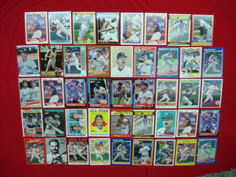 Collection of 44 Wade Boggs baseball cards