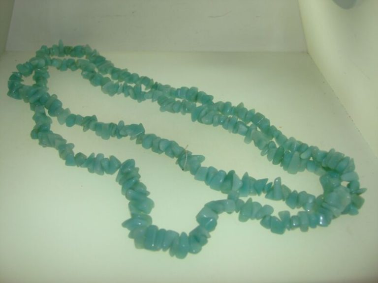 Vintage aqua gemstone chunky necklace