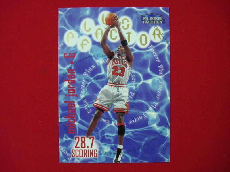 1998-99 Fleer Tradition Plus Factor Michael Jordan #142 Chicago Bulls Basketball Card
