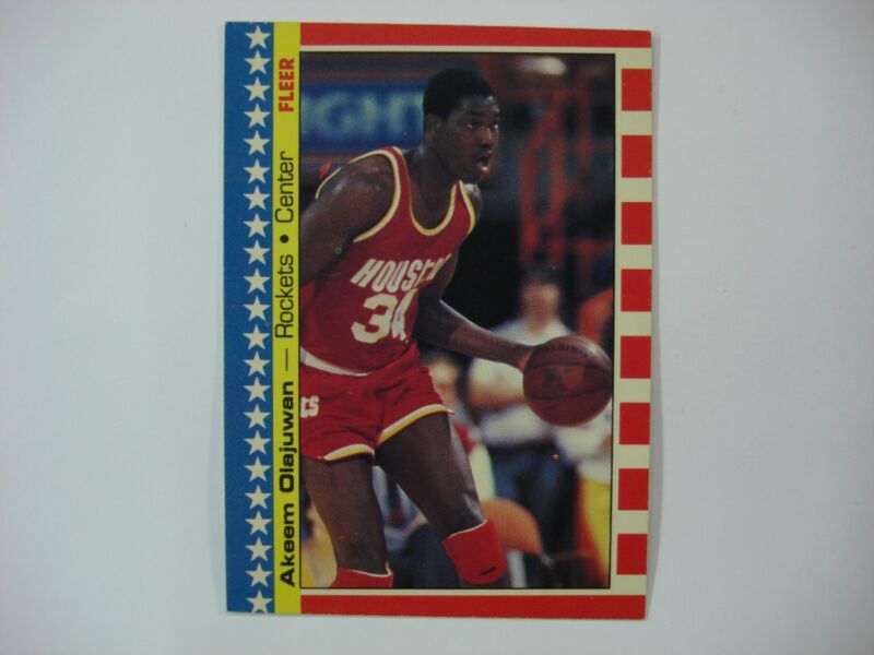 1987-88 Fleer Hakeem Olajuwon Sticker Card #3