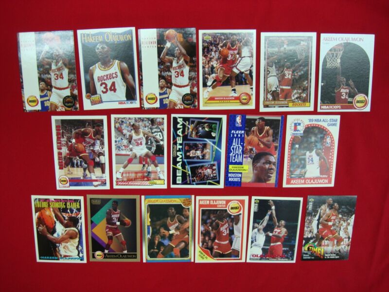 Hakeem Olajuwon basketball card lot