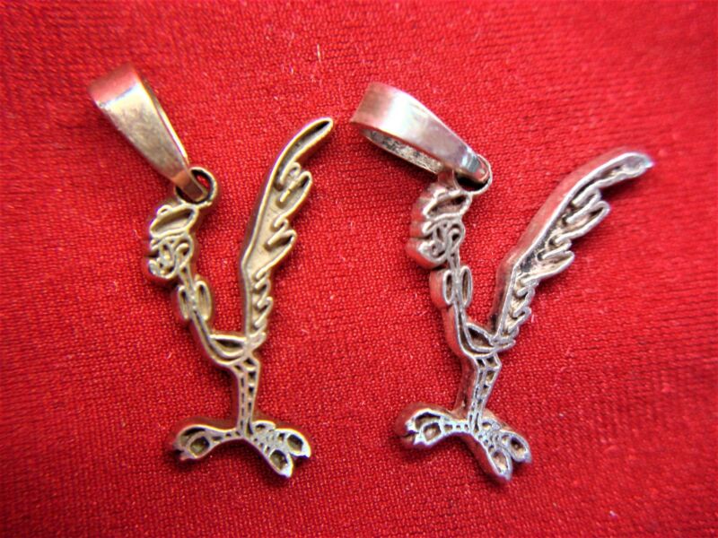 Gold & Sterling Silver Pendant Set - 14K Gold 'LEONOR' and .925 Silver 'LETICIA' Charms