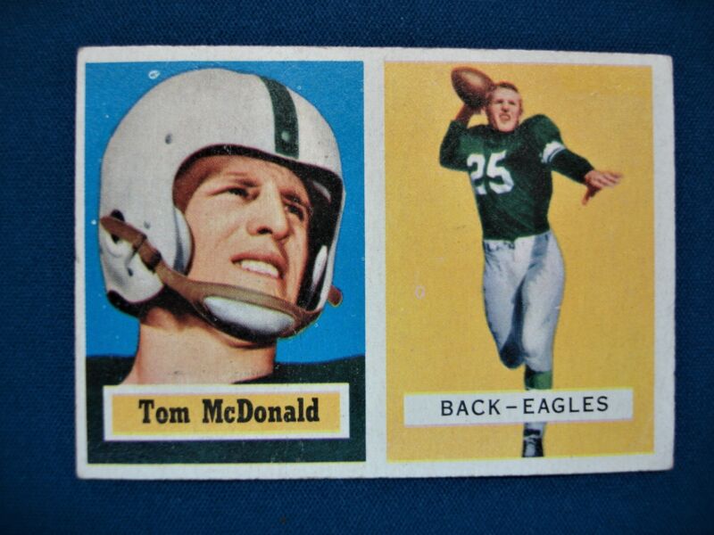 1957 Topps Football #124 Tom McDonald Rookie Card - PSA Graded