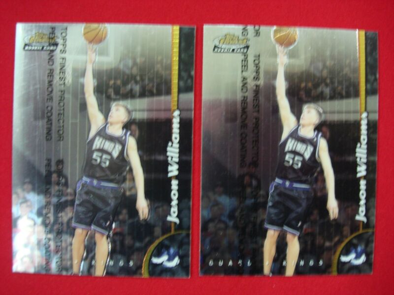 Jason Williams Rookie Cards (2 Pack) 1998-99 Topps Finest #232 RC - Sacramento Kings NBA