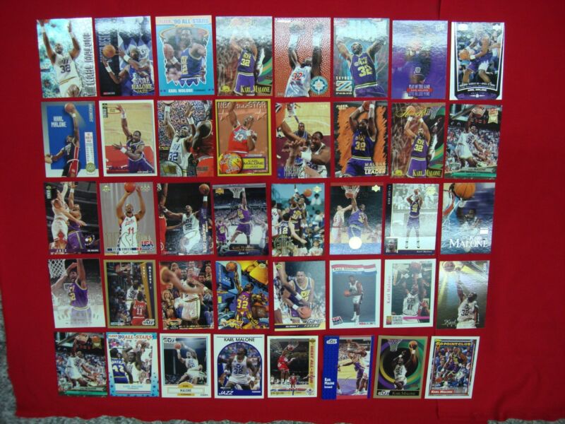 Vintage Karl Malone Basketball Card Lot (40 Cards)
