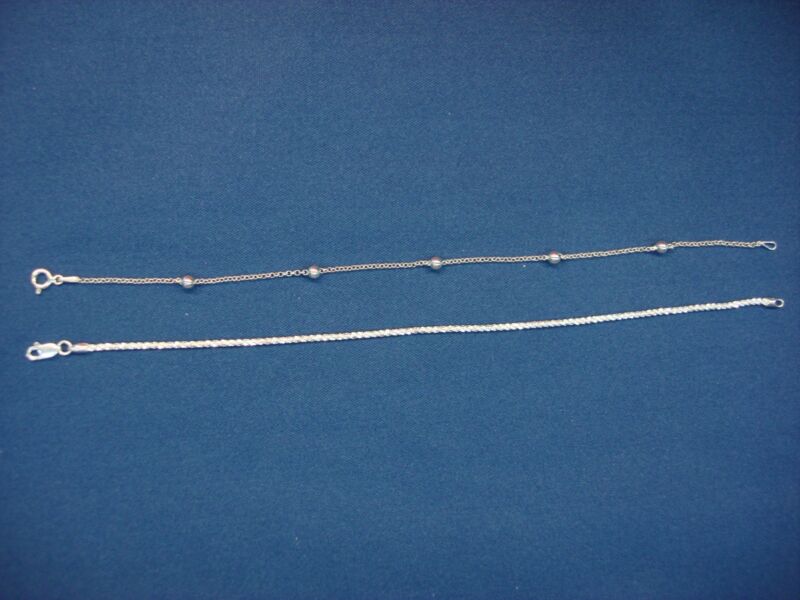 Pair of Sterling Silver Bracelets or Anklets