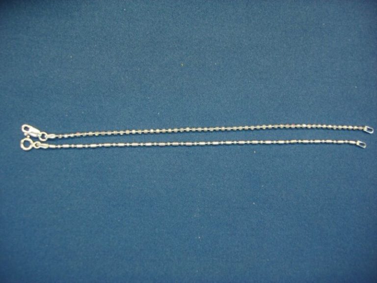 Sterling silver bead bracelet set, two bracelets with different bead sizes