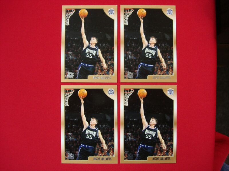 Set of 4 Jason Williams Rookie Cards (1998-99 Topps #153) | Sacramento Kings RC