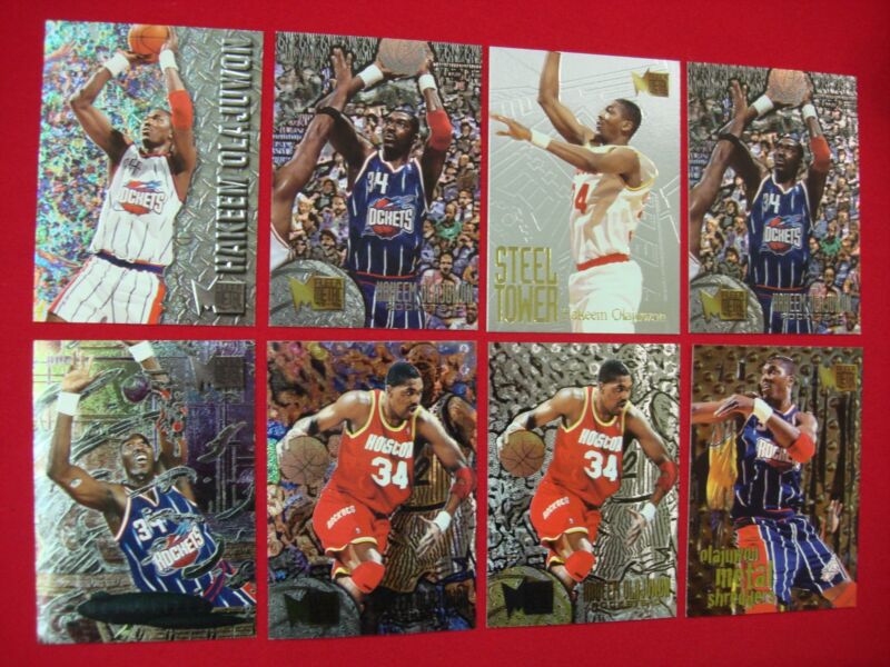 Hakeem Olajuwon Fleer Metal Basketball Card Lot of 8