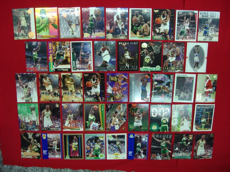 Collection of 44 Shawn Kemp basketball cards
