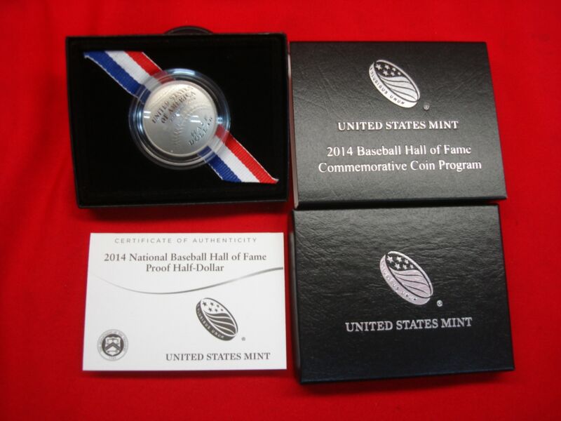 2014 Baseball Hall of Fame Proof Half Dollar - San Francisco Mint, 3D Design